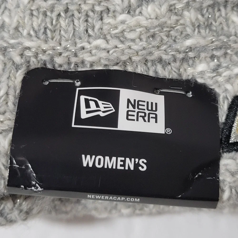 New Era Purdue Boilermakers Beanie Hat Women OSFM Gray Metallic Knit Cuffed NCAA